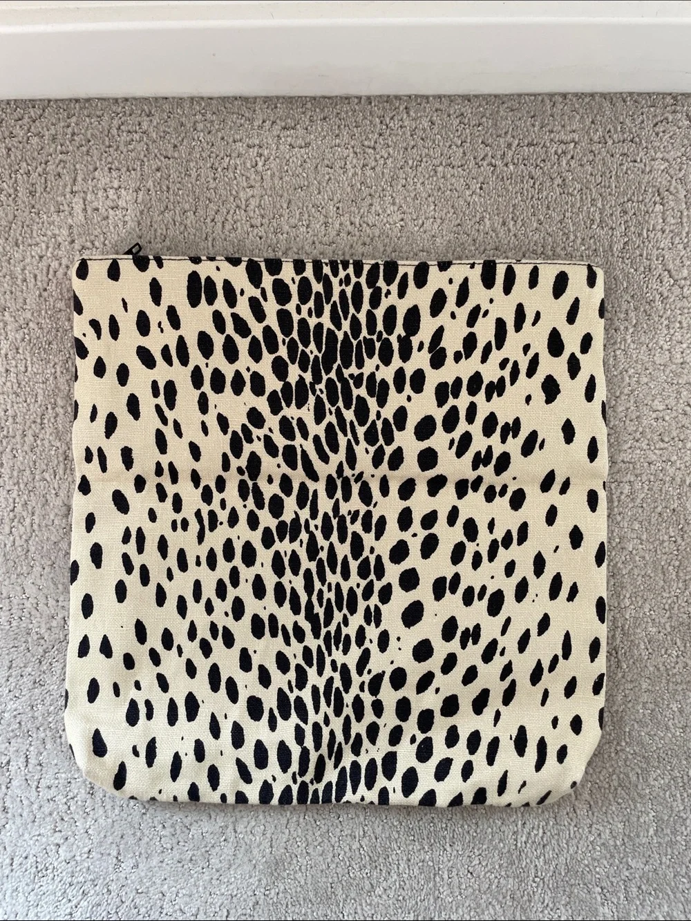 Emerson Fry Black and Cream Spotted Fold-Over Clutch